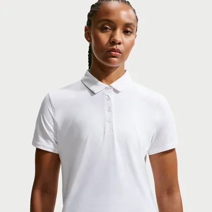 Nike Victory Women's Dri-FIT Short-Sleeve Golf Polo - White - Polyester/Elastane