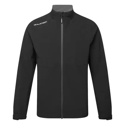 Oscar Jacobson Alex Waterproof Golf Jacket Black/Pewter OJTOP0307