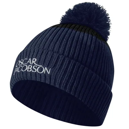 OSCAR JACOBSON HAVEN BOBBLE HAT - NAVY / BLACK