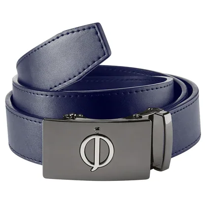 OSCAR JACOBSON LEATHER GOLF BELT - NAVY