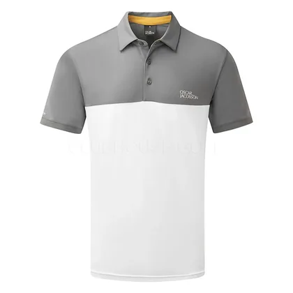 Oscar Jacobson Matley Golf Polo Shirt Pewter OJTS0295-P