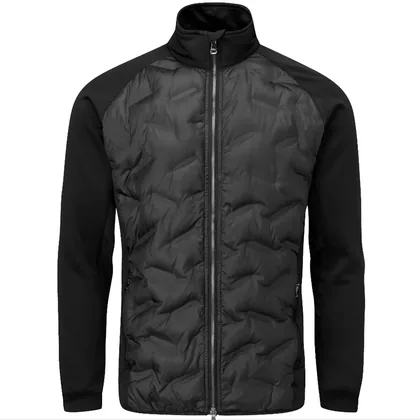 OSCAR JACOBSON RUSHTON PADDED THERMAL JACKET - BLACK