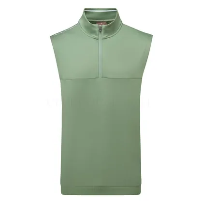 Oscar Jacobson Westland 1/4 Zip Golf Vest Watercress OJTOP0305-WAT