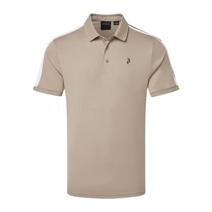 Peak Performance Player Golf Polo Shirt Avid Beige/White G79490230
