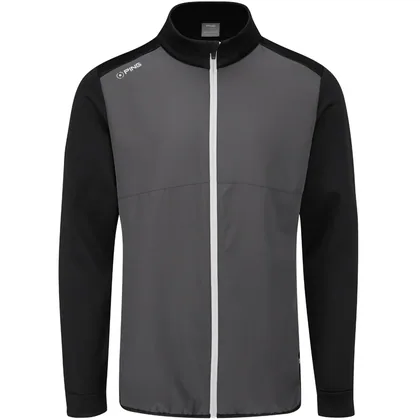 PING 2026 BURFORD THERMAL GOLF JACKET - BLACK / ASPHALT
