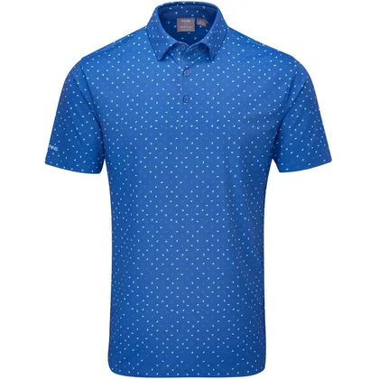 PING 2026 EPHRON SPLIT BALL GOLF POLO SHIRT - BRIGHT COBALT MULTI
