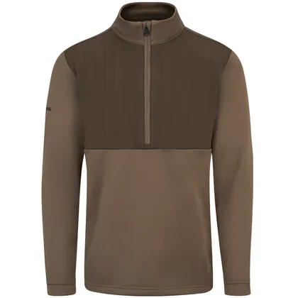 PING 2026 EZRA 1/2 ZIP PADDED GOLF JUMPER - COFFEE / BRACKEN