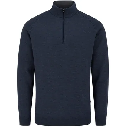 PING 2026 HUGH 1/4 ZIP LINED MERINO GOLF JUMPER - NAVY MARL