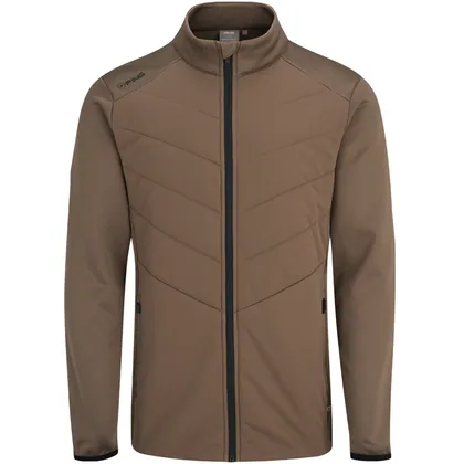 PING 2026 IVAN FULL ZIP HYBRID GOLF JACKET - COFFEE