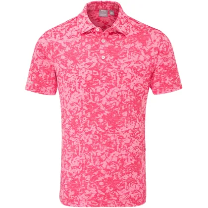 PING 2026 MAREK GOLF POLO SHIRT - RHAPSODY PINK MULTI
