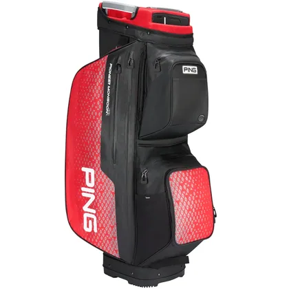 PING 2026 PIONEER MONSOON 231 GOLF CART BAG - BLACK / RED