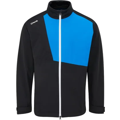 PING 2026 SENSORDRY IMPERVIOUS WATERPROOF GOLF JACKET - BLACK / BRILLIANT BLUE