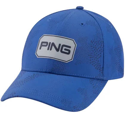 PING 2026 TEXTURED CAMO GOLF CAP - MID BLUE