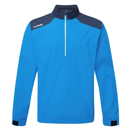 Ping AquaDrive 1/2 Zip Waterproof Golf Jacket Brilliant Blue/Oxford Blue P03758-BO14