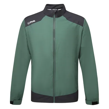Ping AquaDrive Waterproof Golf Jacket Gorse Green/Carbon Black P03757-C1496