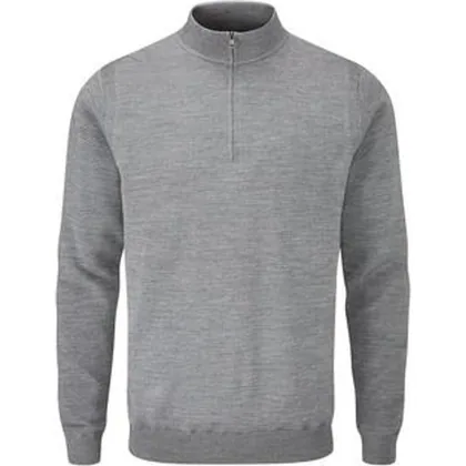 Ping Croy Lined Half Zip Golf Sweater - French Grey