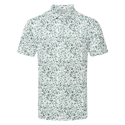 Ping Gilmore Golf Polo Shirt White/Gorse Green Multi P03829-C1522