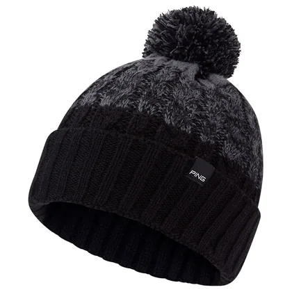 Ping Holland Knit Pom Golf Beanie Black/Carbon P03834-C1475