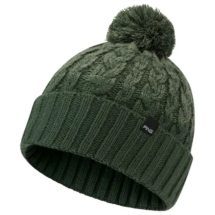 Ping Holland Knit Pom Golf Beanie Gorse Green/Laurel