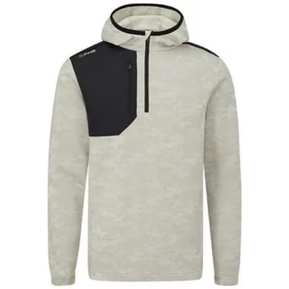 Nexa Hooded Half Zip Golf Sweater - Willow/Black