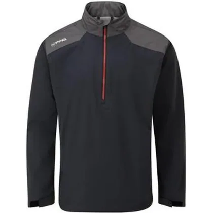 SensorDry AquaDrive Half Zip Waterproof Golf Jacket - Black/Asphalt