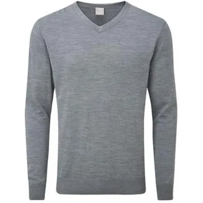 Ping Sullivan V Neck Golf Sweater - French Grey