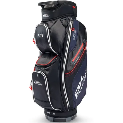 POWAKADDY 2026 LITE GOLF CART BAG - BLACK / WHITE / RED +FREE GIFT