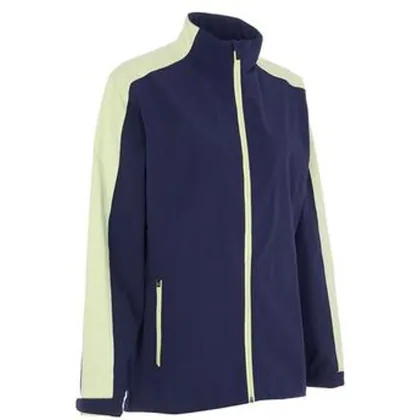 ProQuip Ladies Paige Waterproof Golf Jacket - Navy/Lime