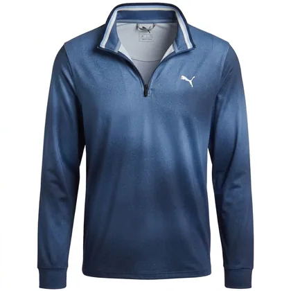 PUMA 2026 CLOUDSPUN TECH COASTAL CLARET 1/4 ZIP MIDLAYER - DEEP NAVY