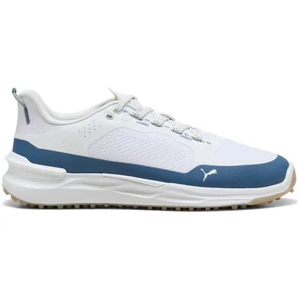 PUMA 2026 IGNITE ELEVATE X SPIKELESS GOLF SHOES - PUMA WHITE / DARK INDIGO