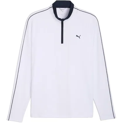 PUMA 2026 PURE 3.0 1/4 ZIP MIDLAYER - WHITE GLOW / DEEP NAVY
