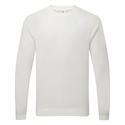 Puma Cloudspun Fleece Crew Golf Sweater Warm White 635473-03