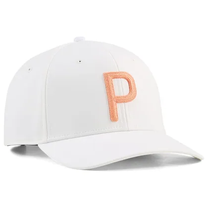 Puma Heritage P Tech Golf Cap Deep Warm White/White Glow 026328-14