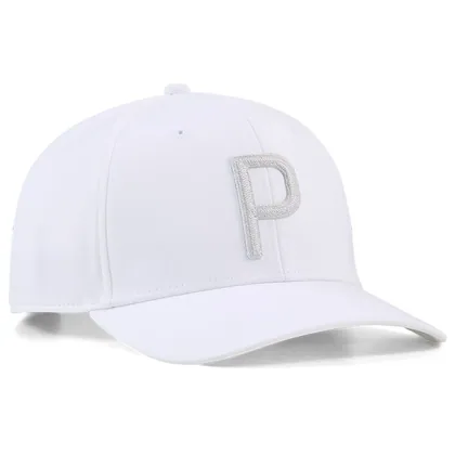 Puma Heritage P Tech Golf Cap White Glow/Platino Grey 026328-18