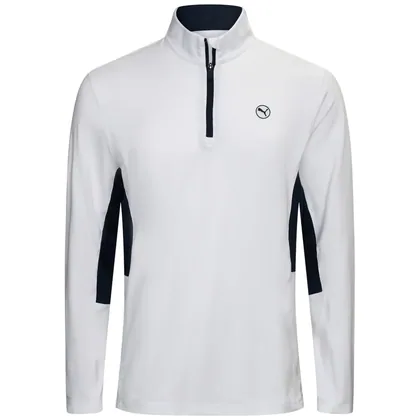 PUMA PURE 2.0 1/4 ZIP JUMPER - WHITE