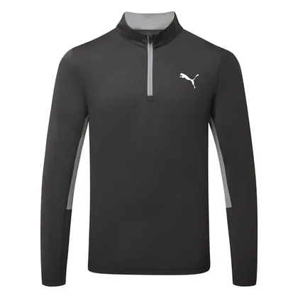 Puma Pure 2.0 1/4 Zip Tour Logo Golf Sweater Puma Black 628858-01