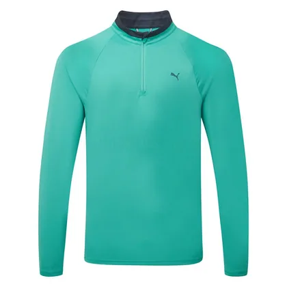Puma Pure 3.0 1/4 Zip Golf Sweater Mint Tea/Puma Black 635475-06