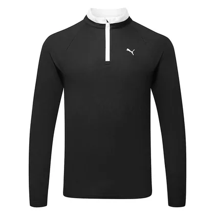 Puma Pure 3.0 1/4 Zip Golf Sweater Puma Black/White Glow 635475-02