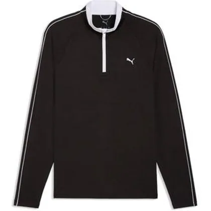 Puma Pure 3.0 1/4 Zip Golf Sweater - Puma Black/White Glow