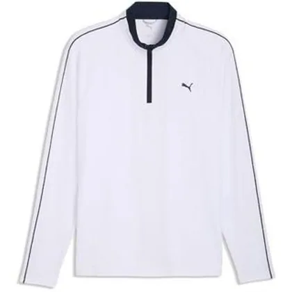 Pure 3.0 1/4 Zip Golf Sweater - White Glow/Deep Navy