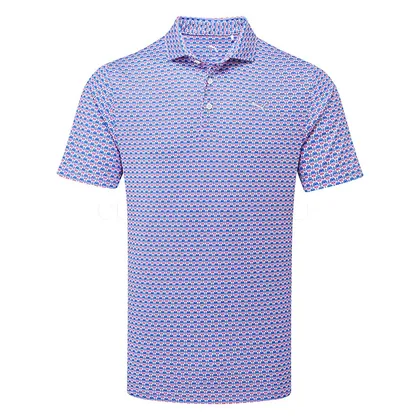 Puma Rose Golf Polo Shirt White Glow/Festival Blue 636475-02