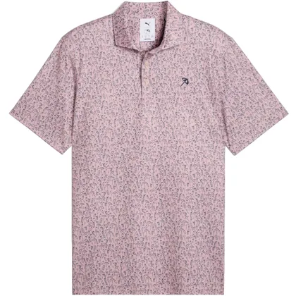PUMA X ARNOLD PALMER 2026 SAGA GOLF POLO SHIRT - ROSE GLOW