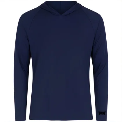 PXG 2026 TOUR HOODED RAGLAN GOLF PULLOVER - NAVY