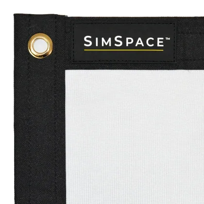 SIM SPACE DOUBLE SIDED GOLF LAUNCH MONITOR IMPACT SCREEN