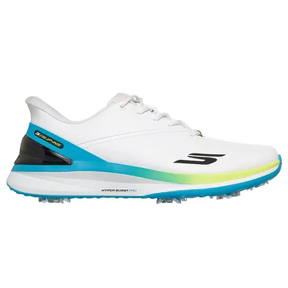 Skechers Blade Tour Slip-In Golf Shoes White/Blue/Yellow 214145-WBMT