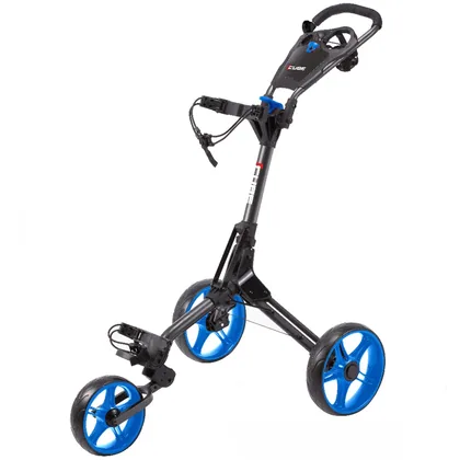 SKYMAX CUBE GOLF PUSH TROLLEY- CHARCOAL / BLUE +FREE £39.99 GIFT PACK