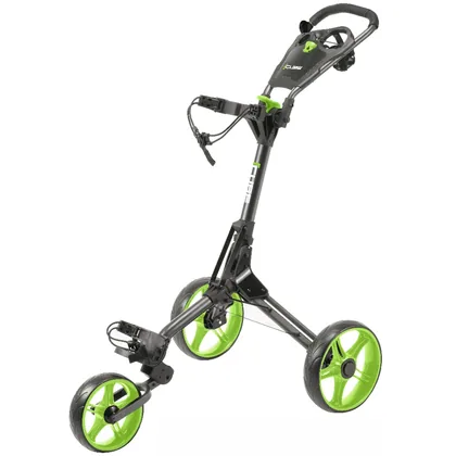 SKYMAX CUBE GOLF PUSH TROLLEY - CHARCOAL / LIME+FREE £39.99 GIFT PACK