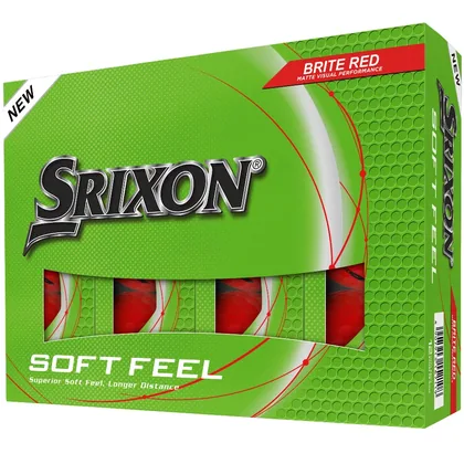 SRIXON 2026 SOFT FEEL GOLF BALLS - BRITE RED