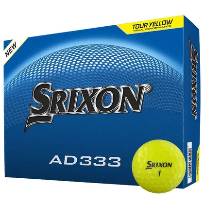 Srixon AD333 Personalised Text Golf Balls Yellow