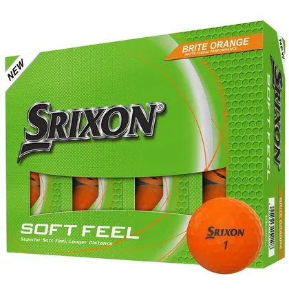 Srixon Soft Feel Brite Golf Balls Matte Orange